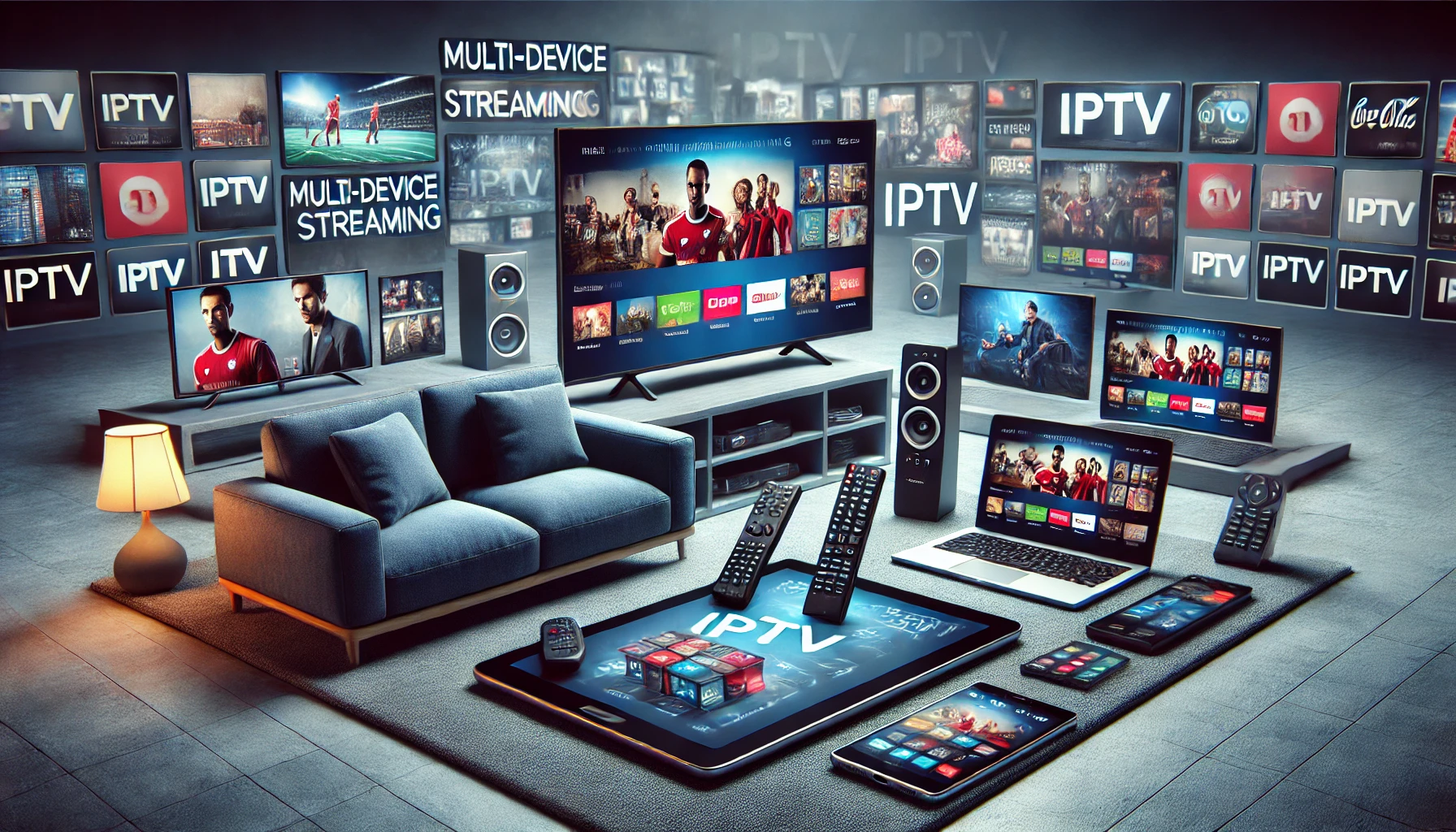 Realistic depiction of multi-device streaming for IPTV